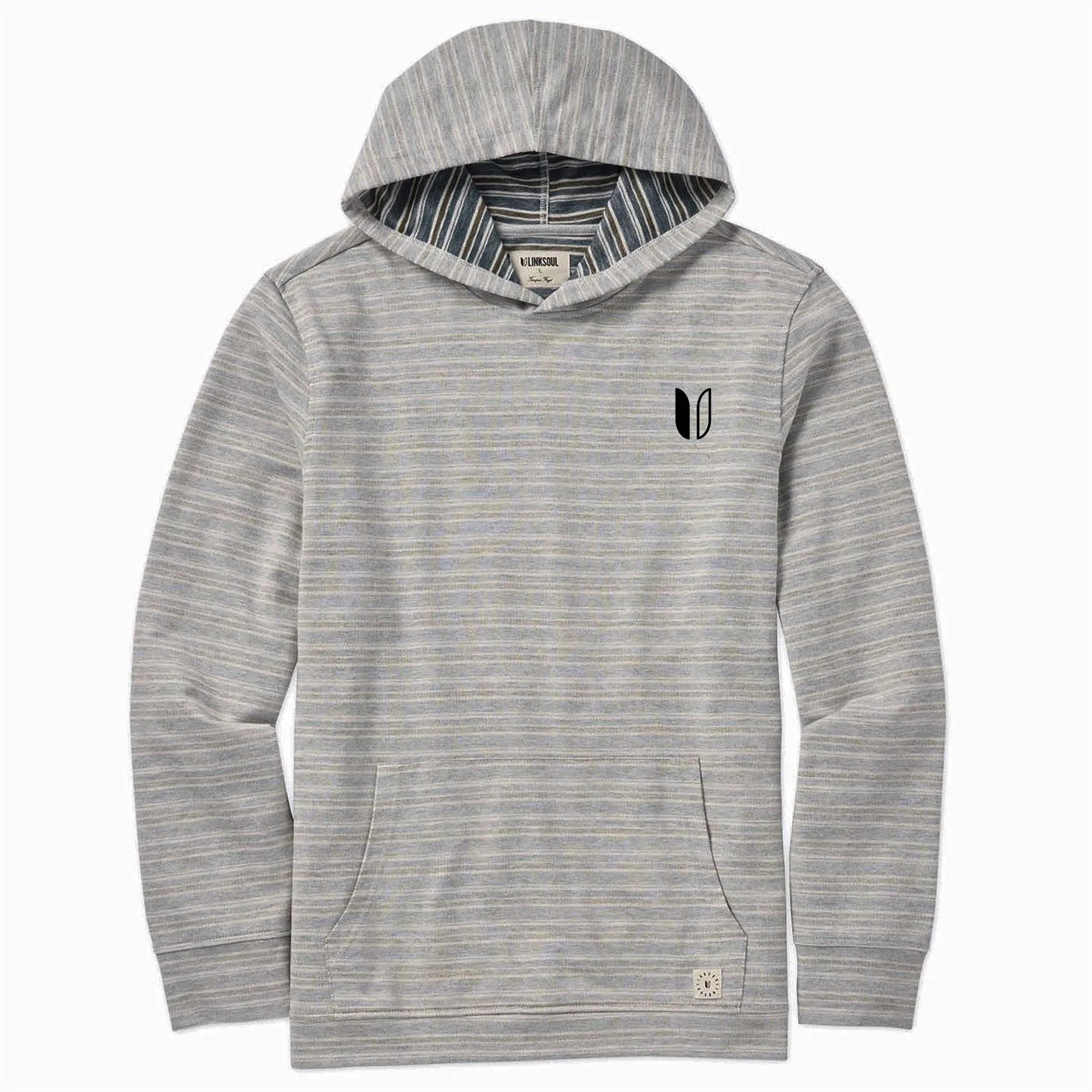 Reverse Stripe Hoodie Oat Heather - SS23