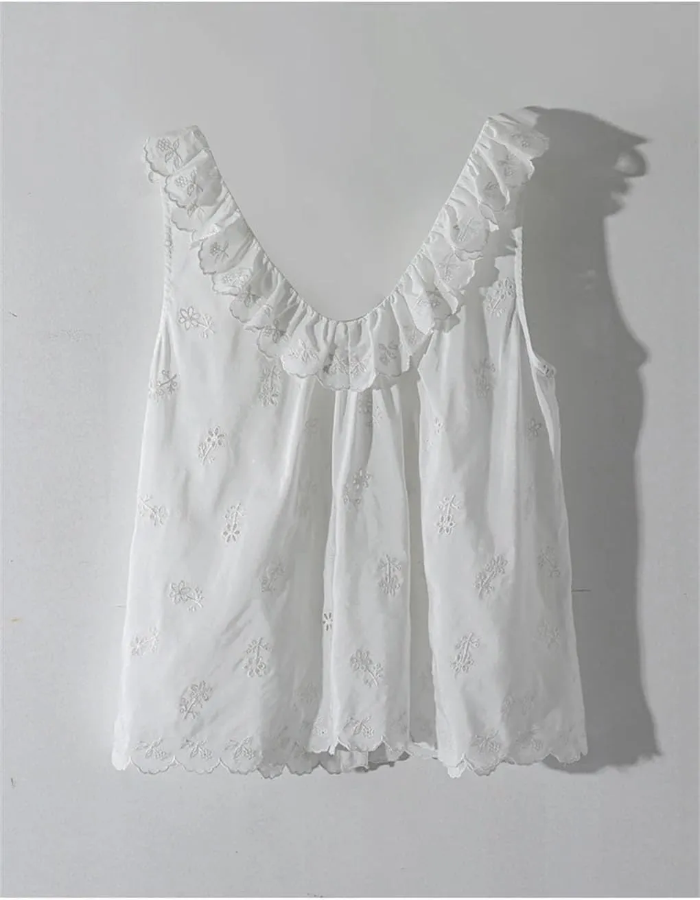 Rfmfkkg Lace Camisole Tank Real Silk Embroidery Vest For Women Lace Sleeveless Spaghetti Straps Blouse