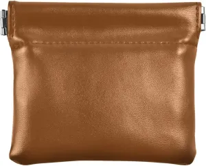 Saddle Brown Women's PU Leather Coin Pouch, Wallet Purse PU Leather Pouch for Purse and Change Purse for Kids