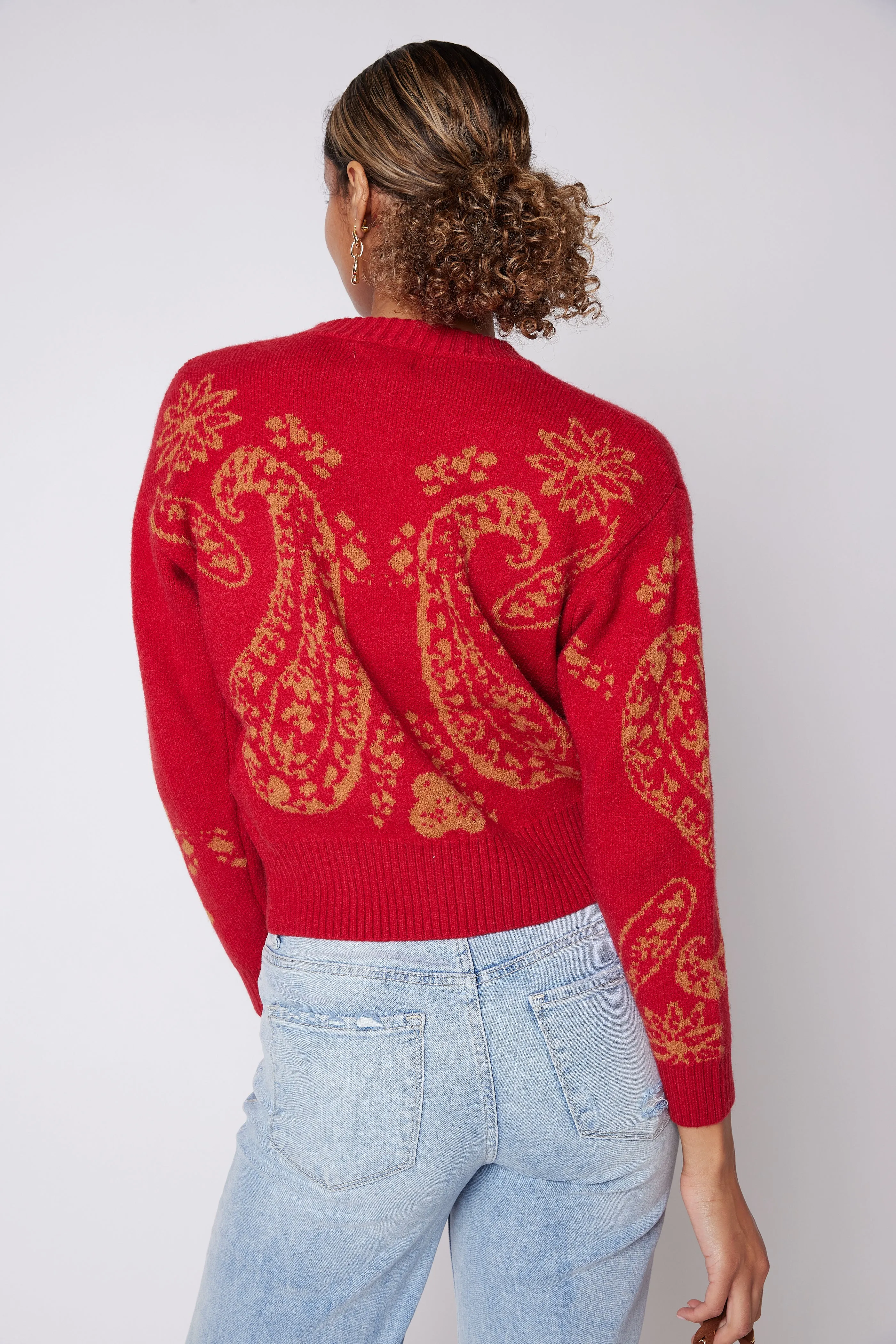 SALE - Sara Paisley Knit Sweater