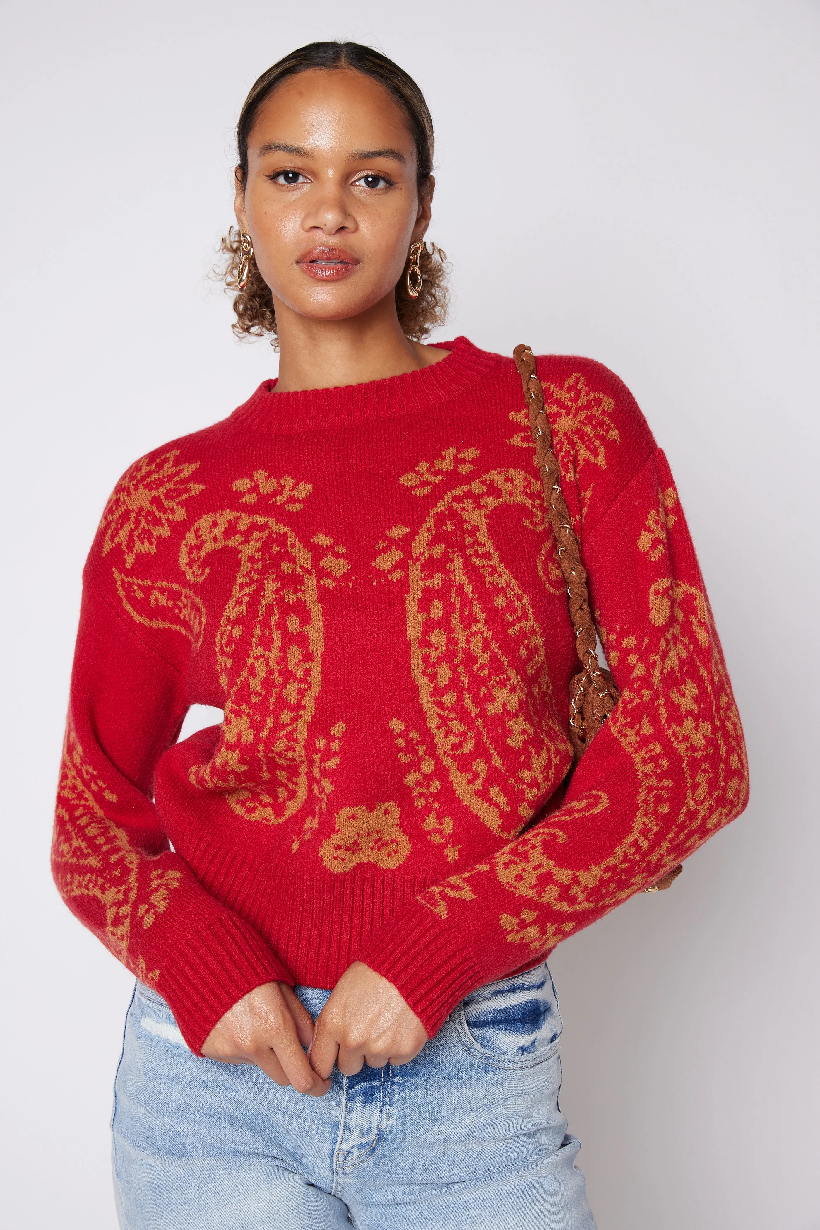 SALE - Sara Paisley Knit Sweater