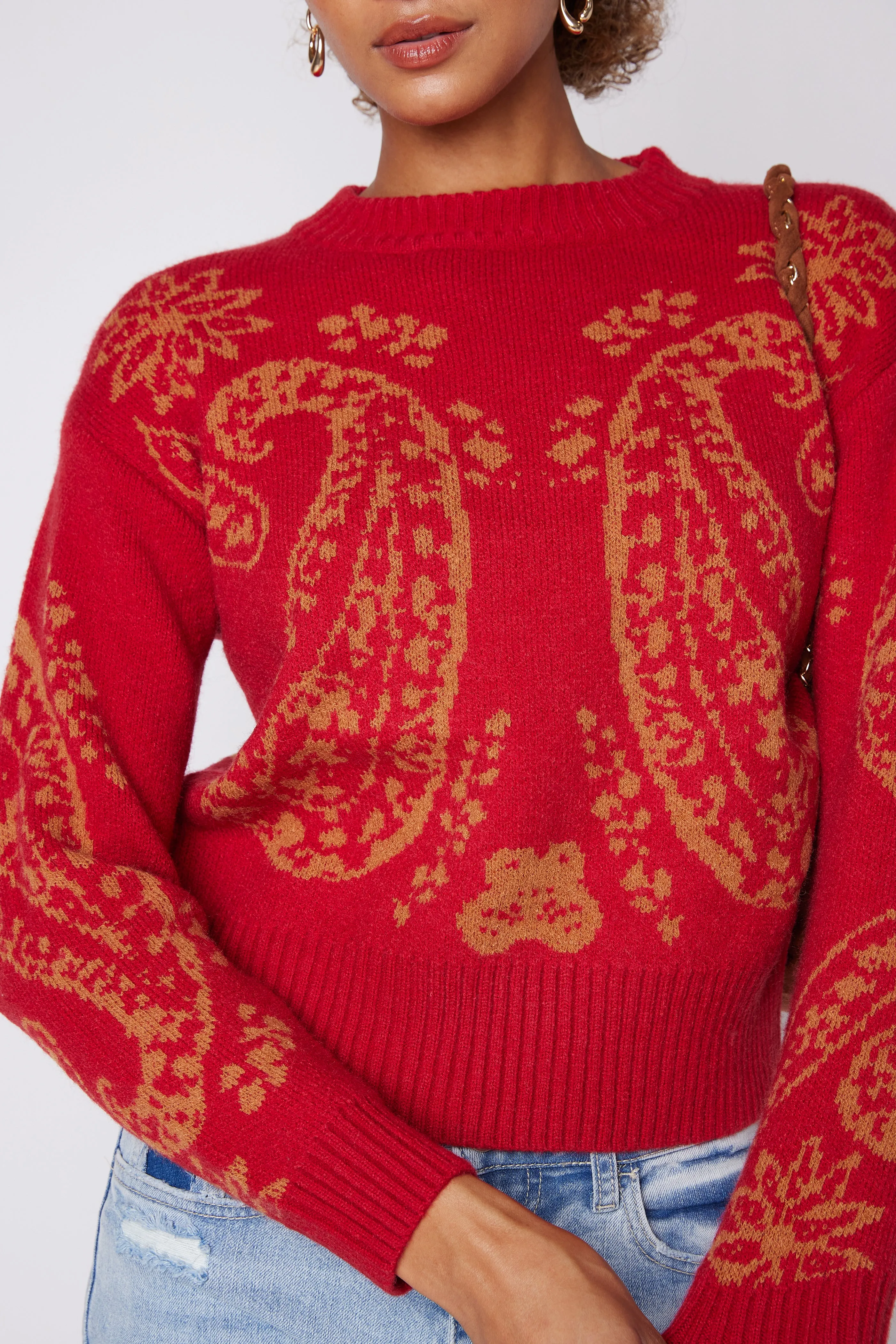 SALE - Sara Paisley Knit Sweater