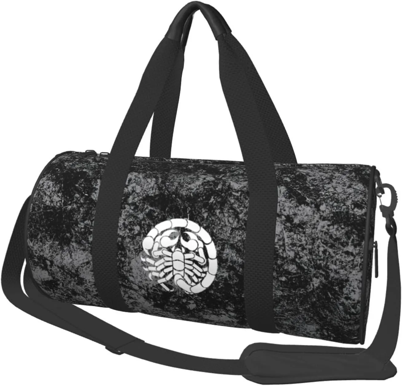 Scorpio Symbol Convertible Garment Bag with Shoulder Strap, Carry on Garment Duffel Bag for Men Women - Rolling Foldable for Travel Luggage Bags (Black)