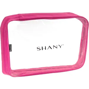 SHANY Clear PVC Cosmetics X-Large Organizer Pouch - Transparent Makeup Toiletry Bag - Make Up Storage Bag for Travel - PINK