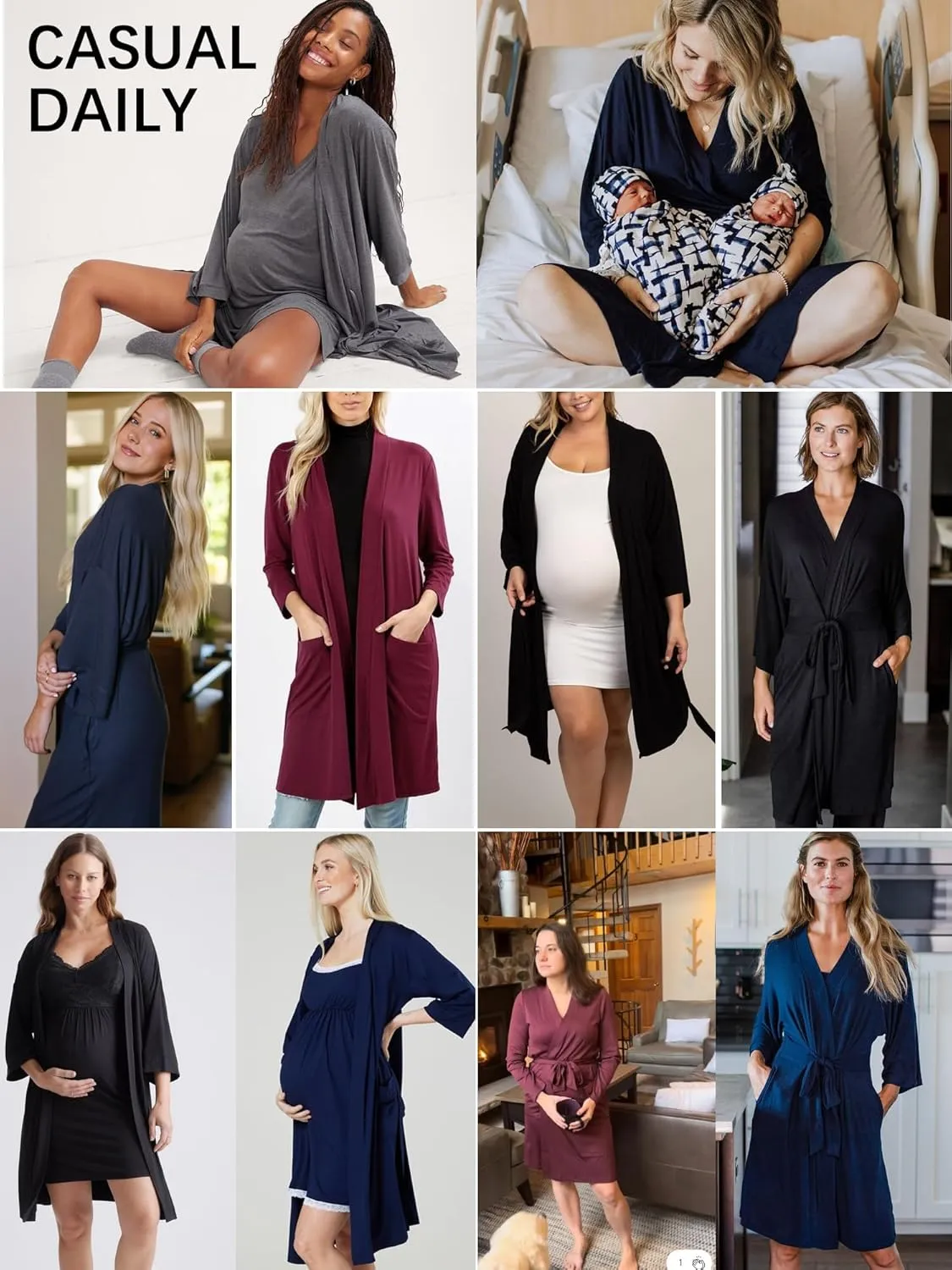 SIORO Women's Wool Robe, Short Bathrobe, Lightweight Loungewear with Pockets, Plus Size Sleepwear for Spa, Resort & Hotel