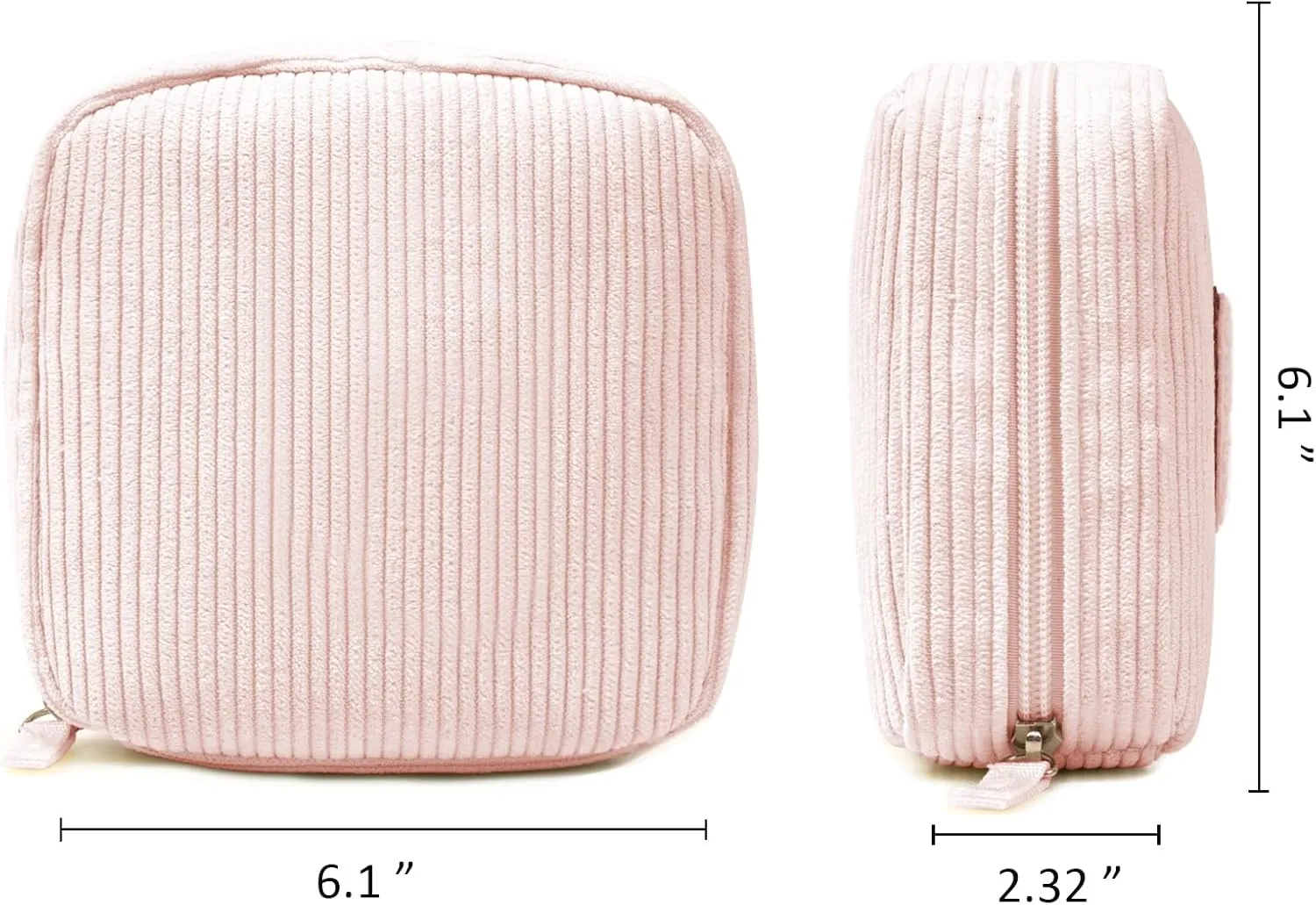 Small Makeup Bag for Women, Mini Corduroy Cosmetic Bag Zipper Cute Travel Toiletry Essentials Bag Makeup Pouch for Purse Makeup Organizer Bag Makeup Storage Bag for Headphones Jewelry
