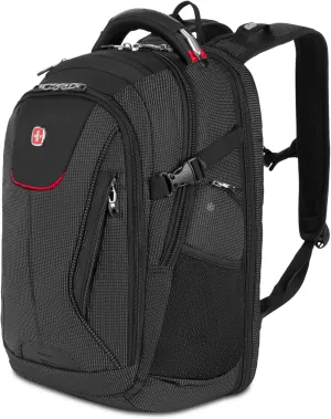 SwissGear Travel Tech Elite Laptop Backpack  Fits Laptops up to 16  ScanSmart TSA-Friendly Backpack with USB Port, Shoe Compartment & Organizer Pockets  Black Dot