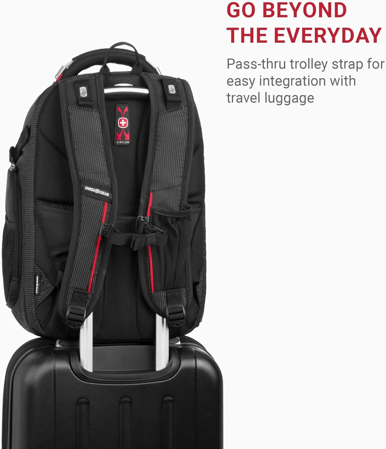 SwissGear Travel Tech Elite Laptop Backpack  Fits Laptops up to 16  ScanSmart TSA-Friendly Backpack with USB Port, Shoe Compartment & Organizer Pockets  Black Dot