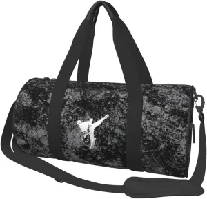 Taekwondo Arts Convertible Garment Bag with Shoulder Strap, Carry on Garment Duffel Bag for Men Women - Rolling Foldable for Travel Luggage Bags (Black)