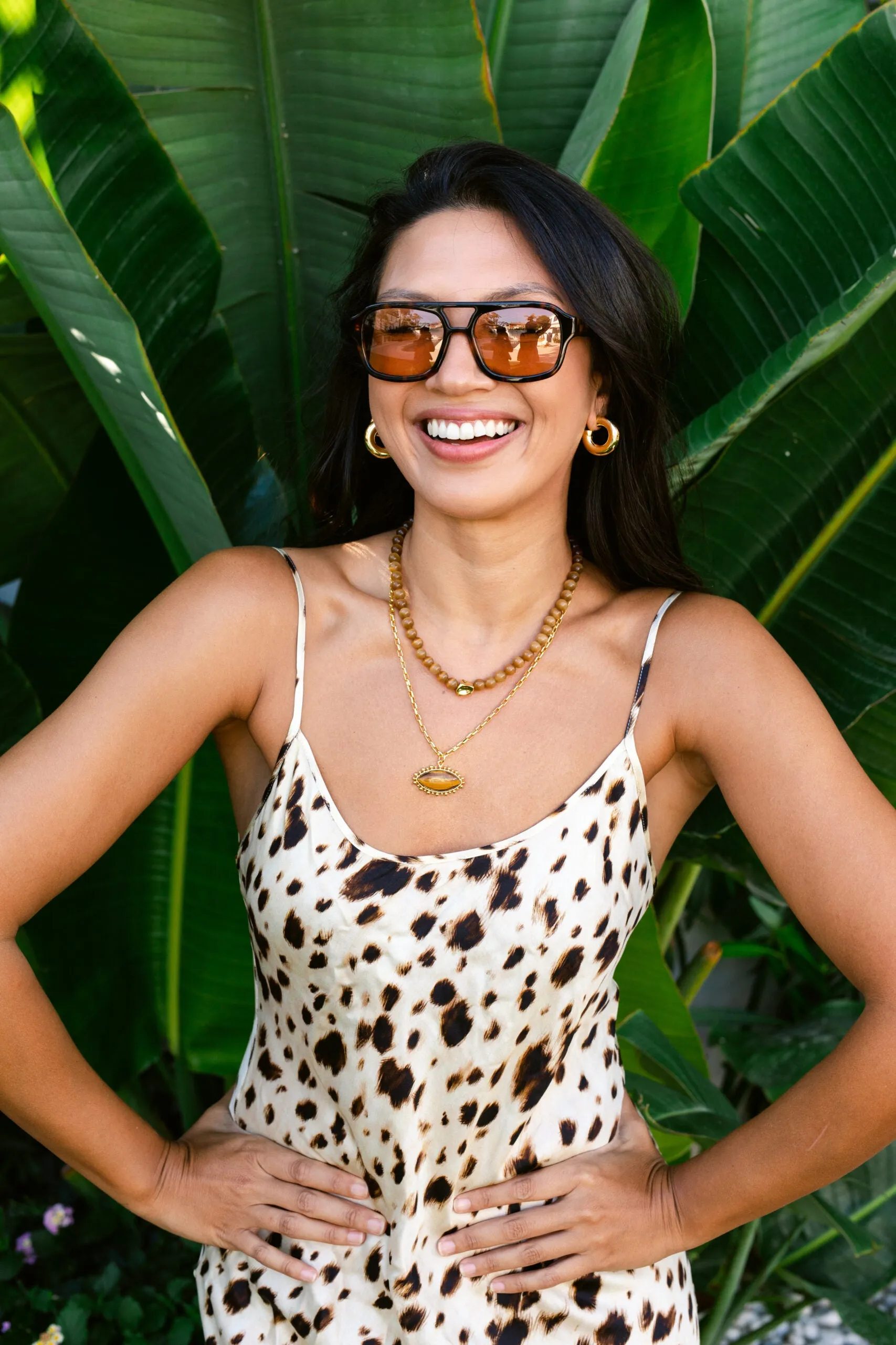 Talis Chains Tigers Eye Pendant in Gold