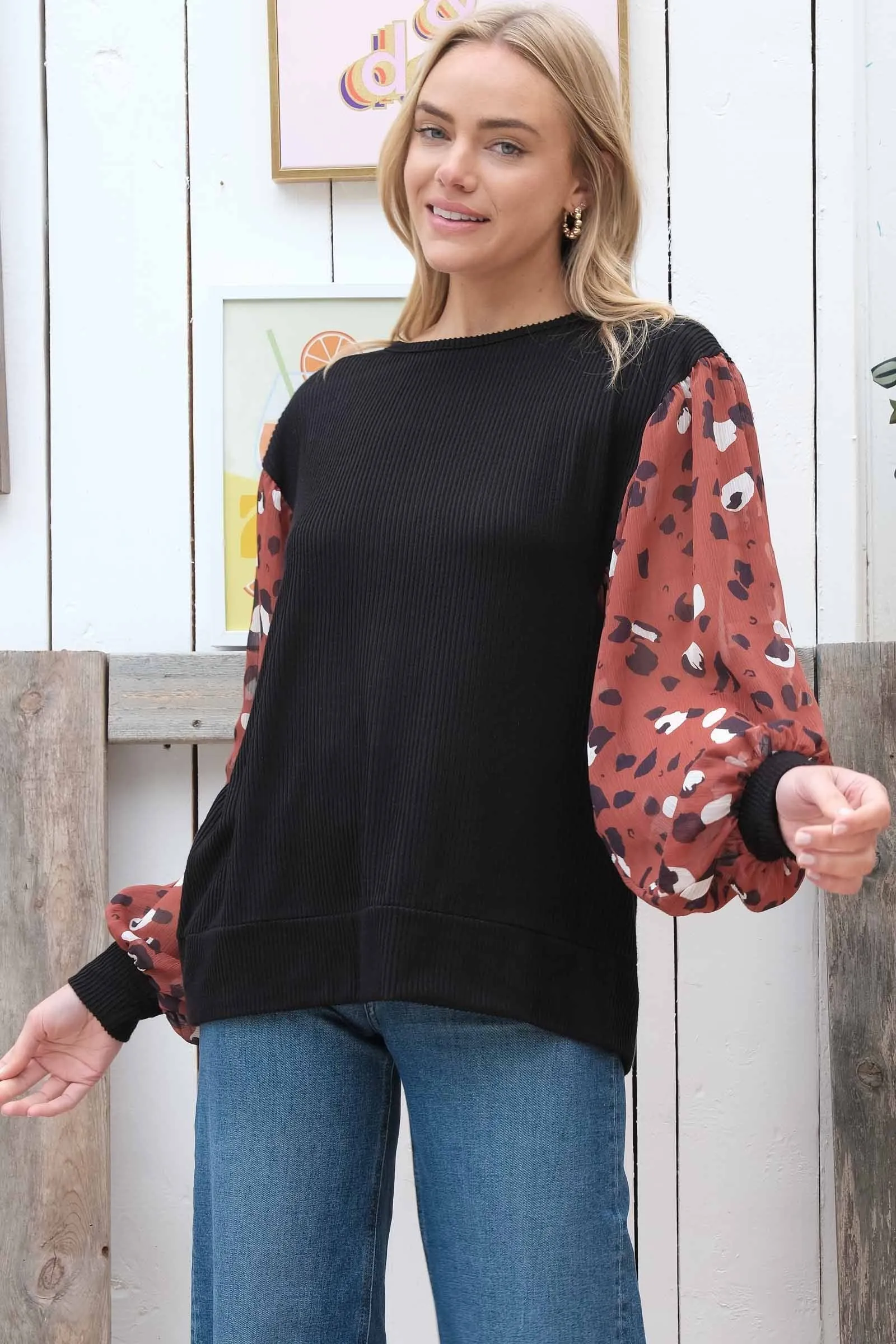 Tell Me You Love Me Blouse - Black