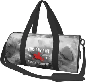 This Ain't My First Rodeo Convertible Garment Bag with Shoulder Strap, Carry on Garment Duffel Bag for Men Women - Rolling Foldable for Travel Luggage Bags (Black)