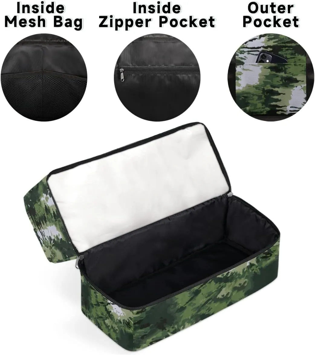 Tie Dye Camouflage Travel Duffel Bag Sports Tote Gym Bag, Double layer Large Waterproof Overnight Shoulder Weekender Bag for Women Men