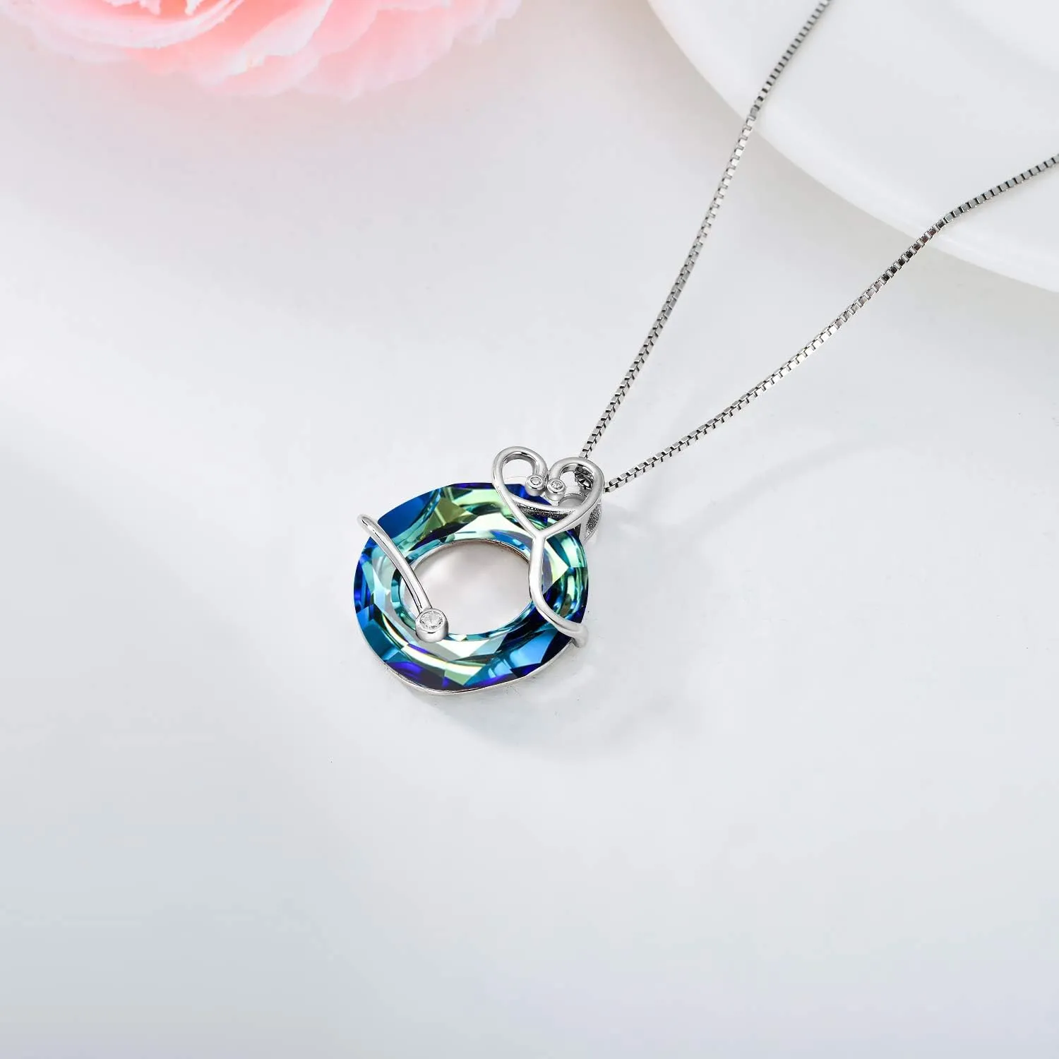 TOUPOP Gifts for Nurse 925 Sterling Silver Nurse Necklace Doctor Nursing Themed Pendant with Crystal RN Medical Caduceus Jewelry Nurse Gifts for Women Student Mom Birthday Graduation