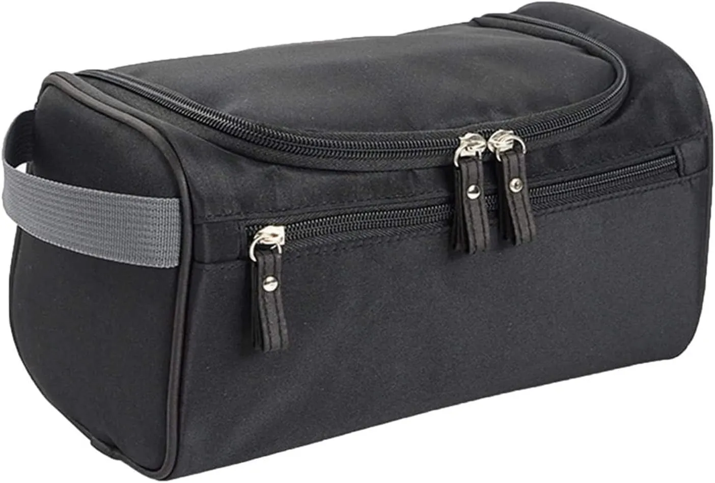 Travel Toiletry Bag with Strap,Hanging Makeup Case Organizer Cosmetic Pouch Holder Storage Bathroom Shower Wash Bag with Handle for Brushes Toiletry Jewelry Storage(Black)