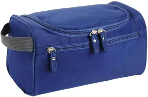 Travel Toiletry Bag with Strap,Hanging Makeup Case Organizer Cosmetic Pouch Holder Storage Bathroom Shower Wash Bag with Handle for Brushes Toiletry Jewelry Storage(Dark Blue)