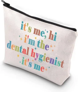 TSOTMO Dental Hygienist Makeup Bag It's Me, Hi I'm The Dental Hygienist It's Me Bag Dental Team Gift Dental Office Gift (dental hygienist)