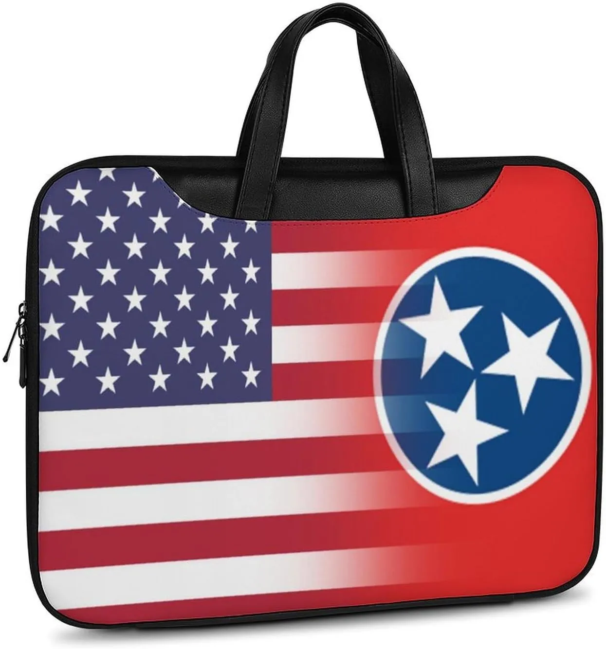 U.S.A Tennessee State Flag Leather Bag Laptop Case Slim Water Resistant Computer Bags with Handle Briefcase for Work
