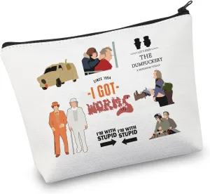 VAMSII 90s Comedy Movie Inspired Gift Dumb Fans Cosmetic Bag Comedy Dumber Lover Gift Dumber Fans Gift (DumbFansBag)