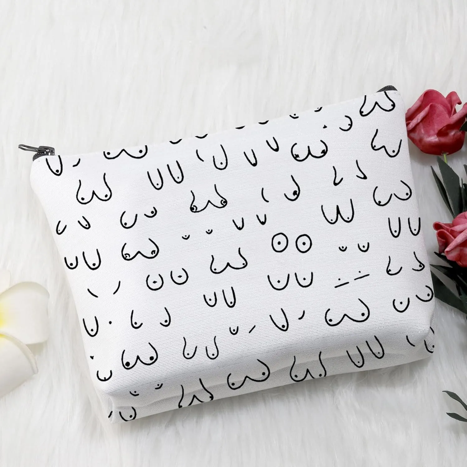 VAMSII Boobs Makeup Bag - The Breast Inspired Gift for Boob Lovers - Women's Boobie Gift (Bag)