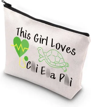 VAMSII Chi Eta Phi Sorority Paraphernalia Gifts This Girl Loves Chi Eta Phi Travel Makeup Bag XHO Nursing Pouch