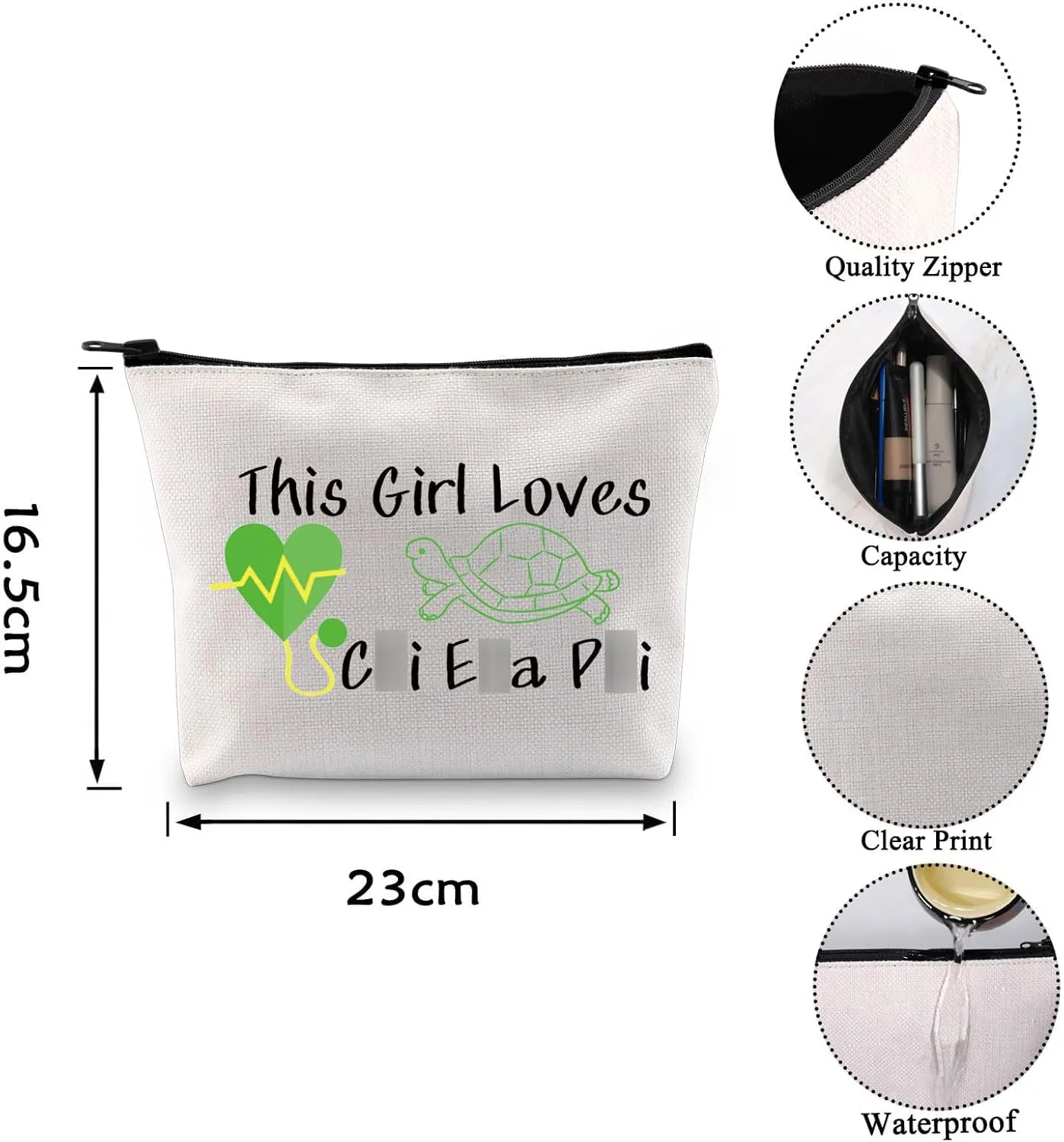 VAMSII Chi Eta Phi Sorority Paraphernalia Gifts This Girl Loves Chi Eta Phi Travel Makeup Bag XHO Nursing Pouch