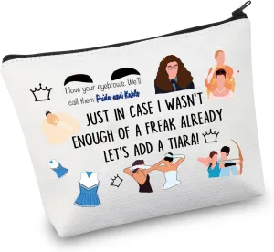 VAMSII Princess Movie Diaries Makeup Bag Mia-Thermopols Gifts Princess Genovia Cosmetic Pouch Movie Fan Gifts (Diaries bag)