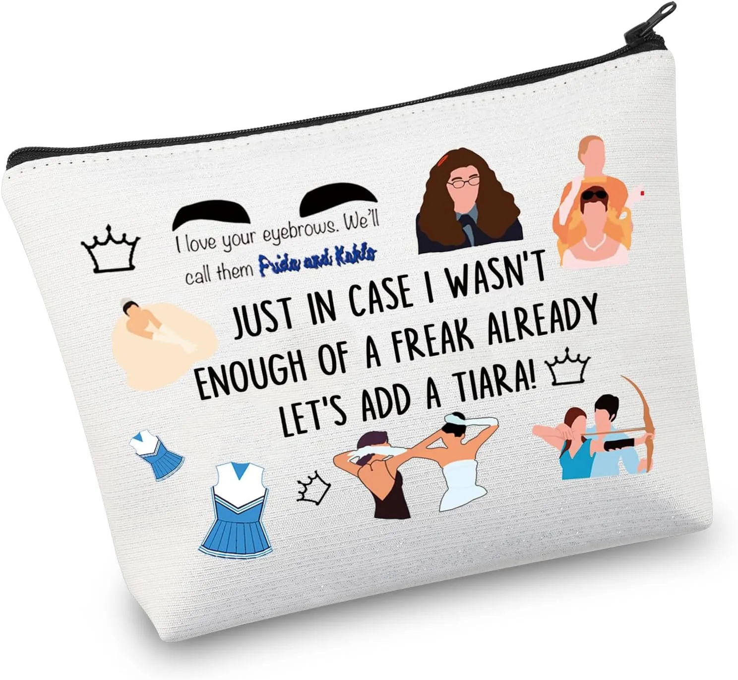 VAMSII Princess Movie Diaries Makeup Bag Mia-Thermopols Gifts Princess Genovia Cosmetic Pouch Movie Fan Gifts (Diaries bag)