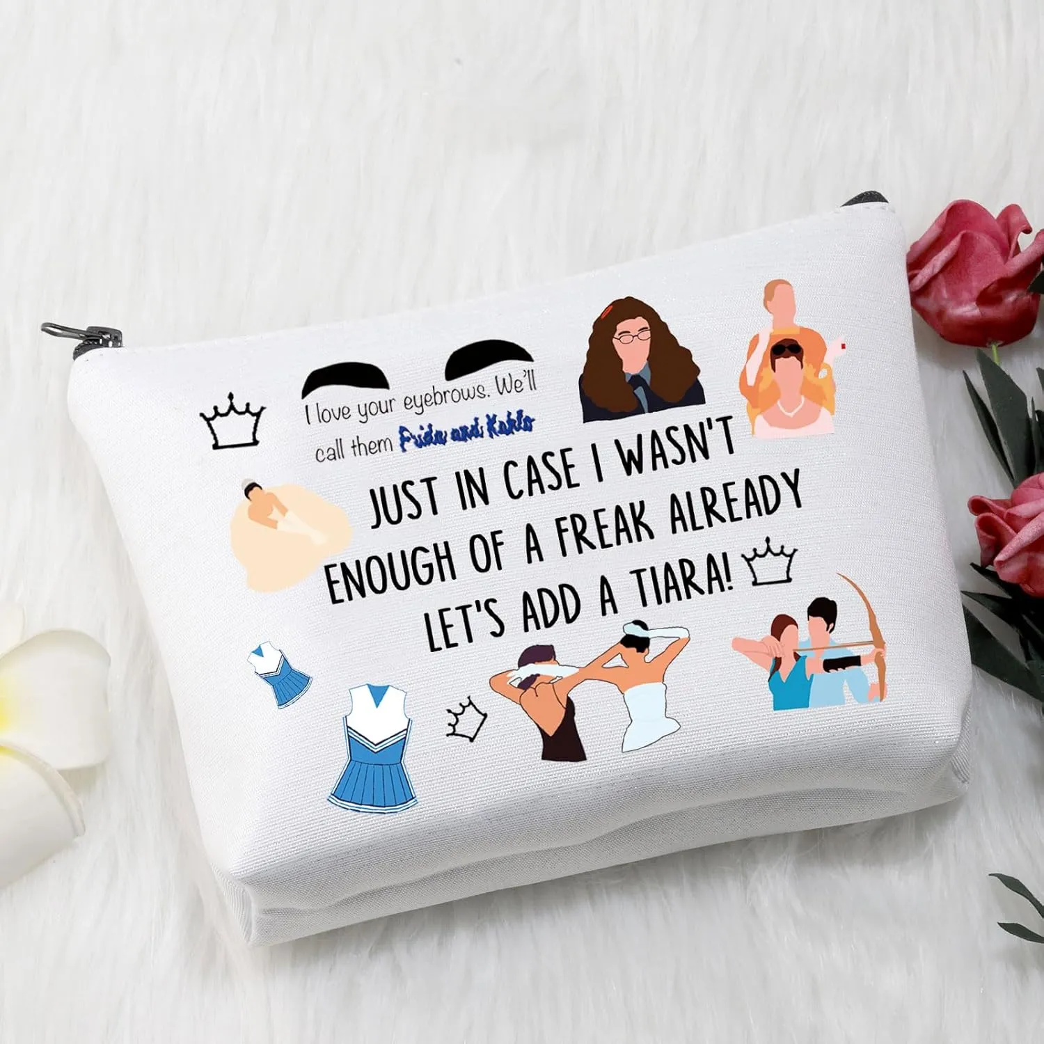 VAMSII Princess Movie Diaries Makeup Bag Mia-Thermopols Gifts Princess Genovia Cosmetic Pouch Movie Fan Gifts (Diaries bag)