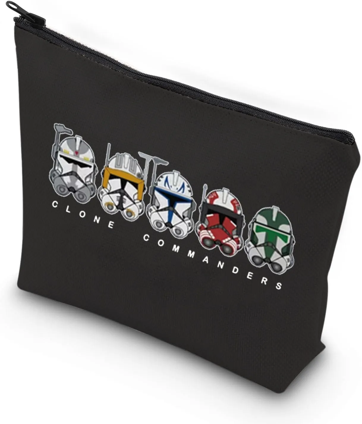 VAMSII S W Themed Gift Helmets Zipper Pouch Makeup Bag Gift For Cinephile (BLK-Five Helmets)