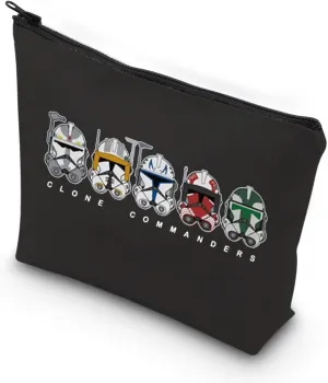 VAMSII S W Themed Gift Helmets Zipper Pouch Makeup Bag Gift For Cinephile (BLK-Five Helmets)