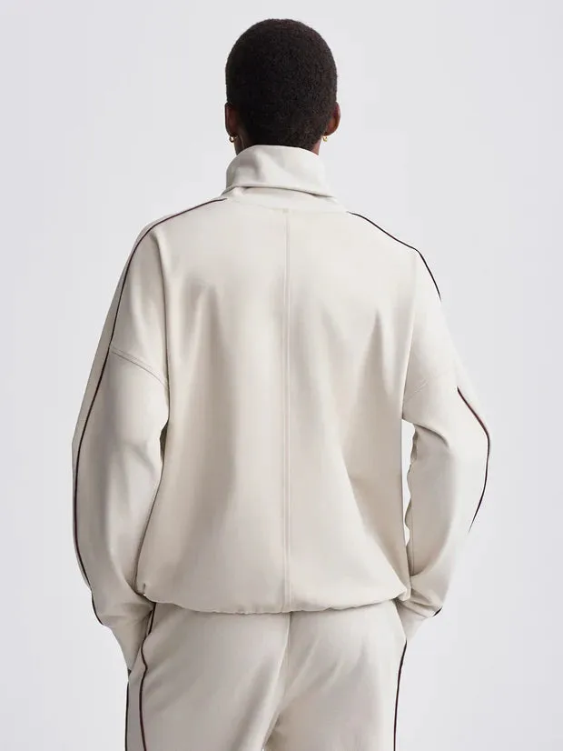 Varley Ariana High Neck Midlayer - Cement Marl/Bitter Chocolate