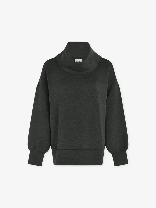 Varley Priya Longline Sweat - Olive Marl