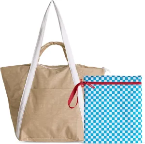 Waterproof Beach Bag & Polyester Wet Bag Bundle - Large, Sandproof Tote and Reusable Wet Bag for Travel, Beach, Gym, and Everyday Use - Durable, Lightweight, and Easy to Clean