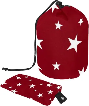 White Star Red Print 17 Travel Cosmetic Bags Makeup Bag for Women, Foldable Drawstring Travel Cosmetic Bags, Portable Toiletry Bucket Bag