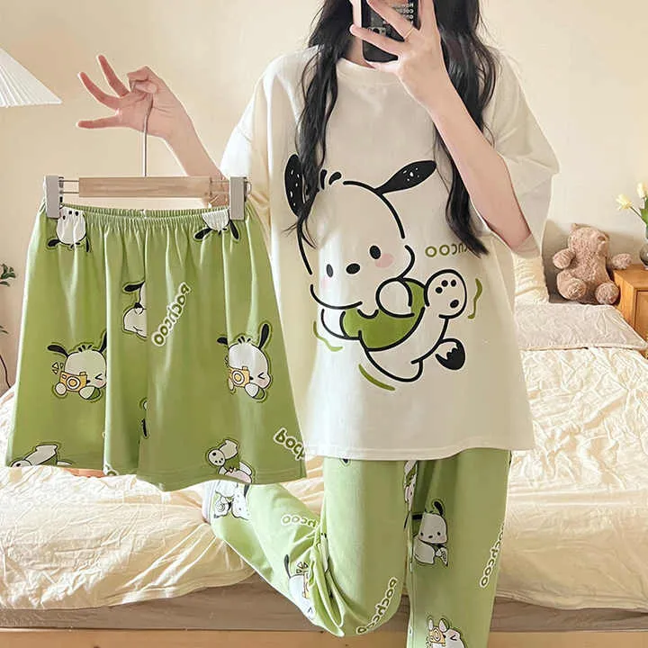 Wholesale Cheap Nightgowns 3 Pieces Loungewear Ladies Pajama Set Calidad Pajamas Women's 3 in 1 Sleepwearبيع بالجملة أثواب النوم الرخيصة ثلاث قطع ملابس الاسترخاء مجموعة بيجامة السيدات بيجامة كاليداد منامة نسائية 3 في 1 ملابس نوم