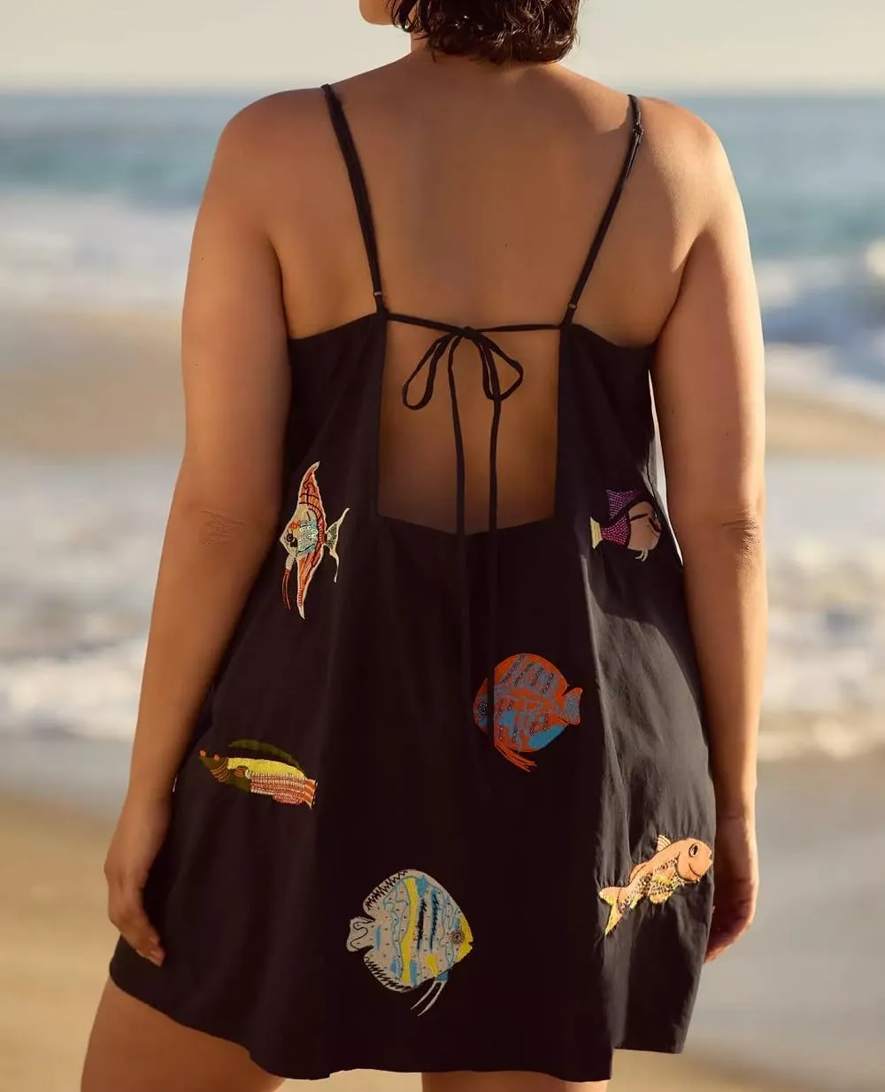 Women Boho Floral Mini Cami Dress Spaghetti Strap Flowy Sling Dress Graphic Backless Summer Holiday Sundress