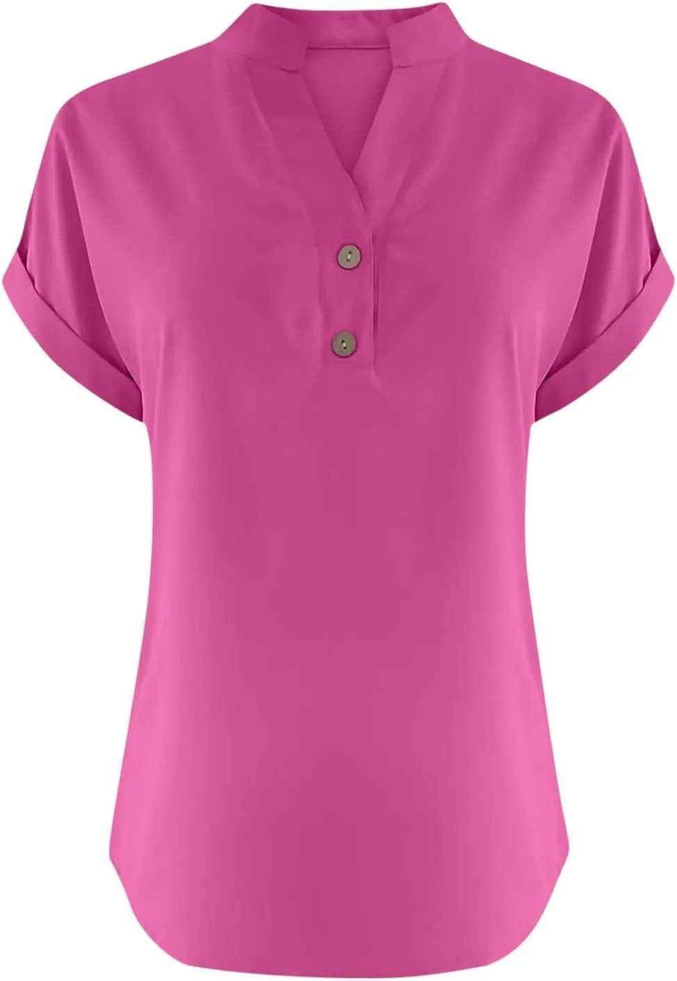 Women Cotton Linen Summer Tops Short Sleeve Loose Fit Blouses V Neck Dressy Casual Tunic Boho Resort Wear Clothing
