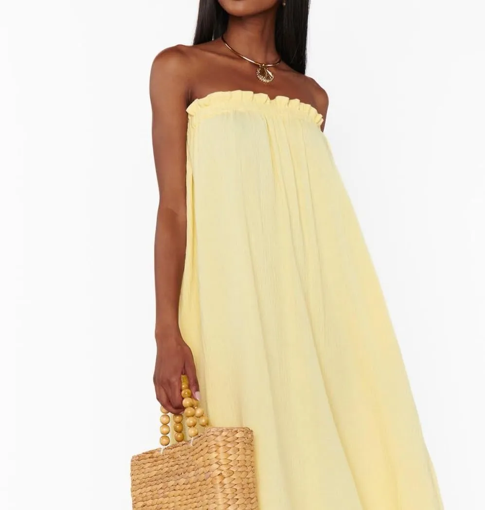 Women Floral Print Maxi Tube Dress Strapless Flowy Long Bandeau Dress Y2K Open Back Sundress Summer Beachwear