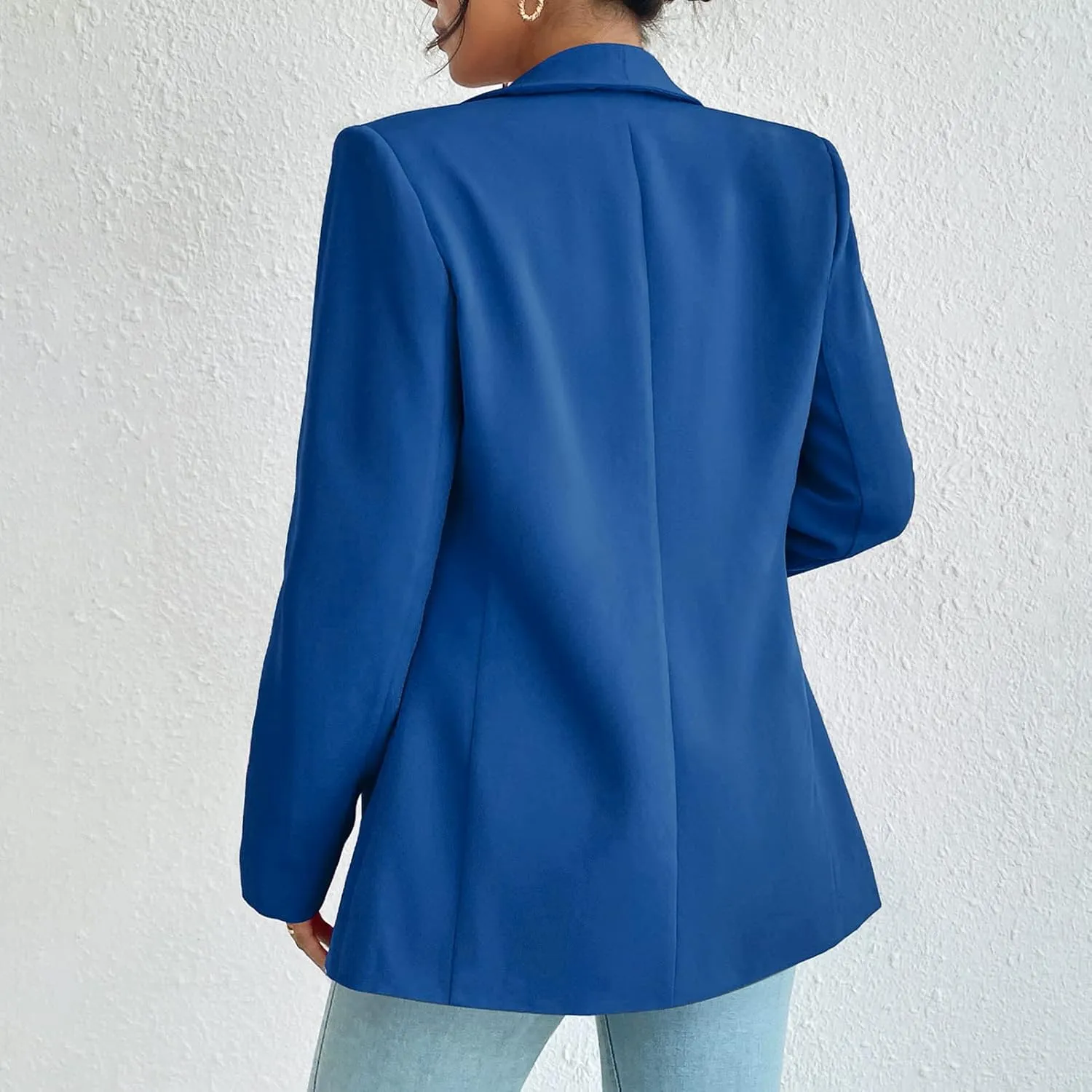 Womens Casual Blazer Long Sleeve Open Front Shawl Collar Slim Jacket Fashion Spring Fall Blazer Jacket Work Office