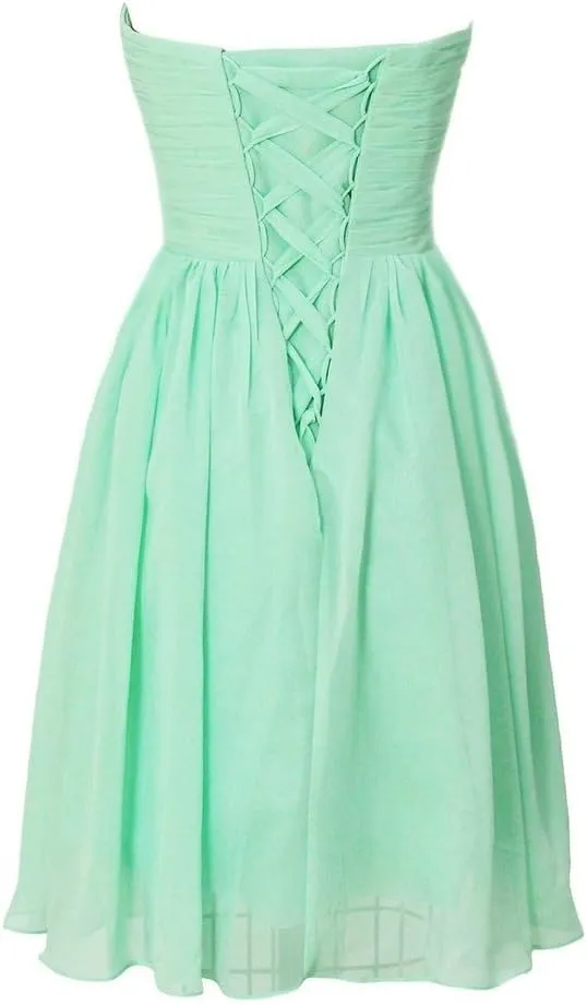 Women's Chiffon Short Evening Prom Party Dress Junior Homecoming Gowns