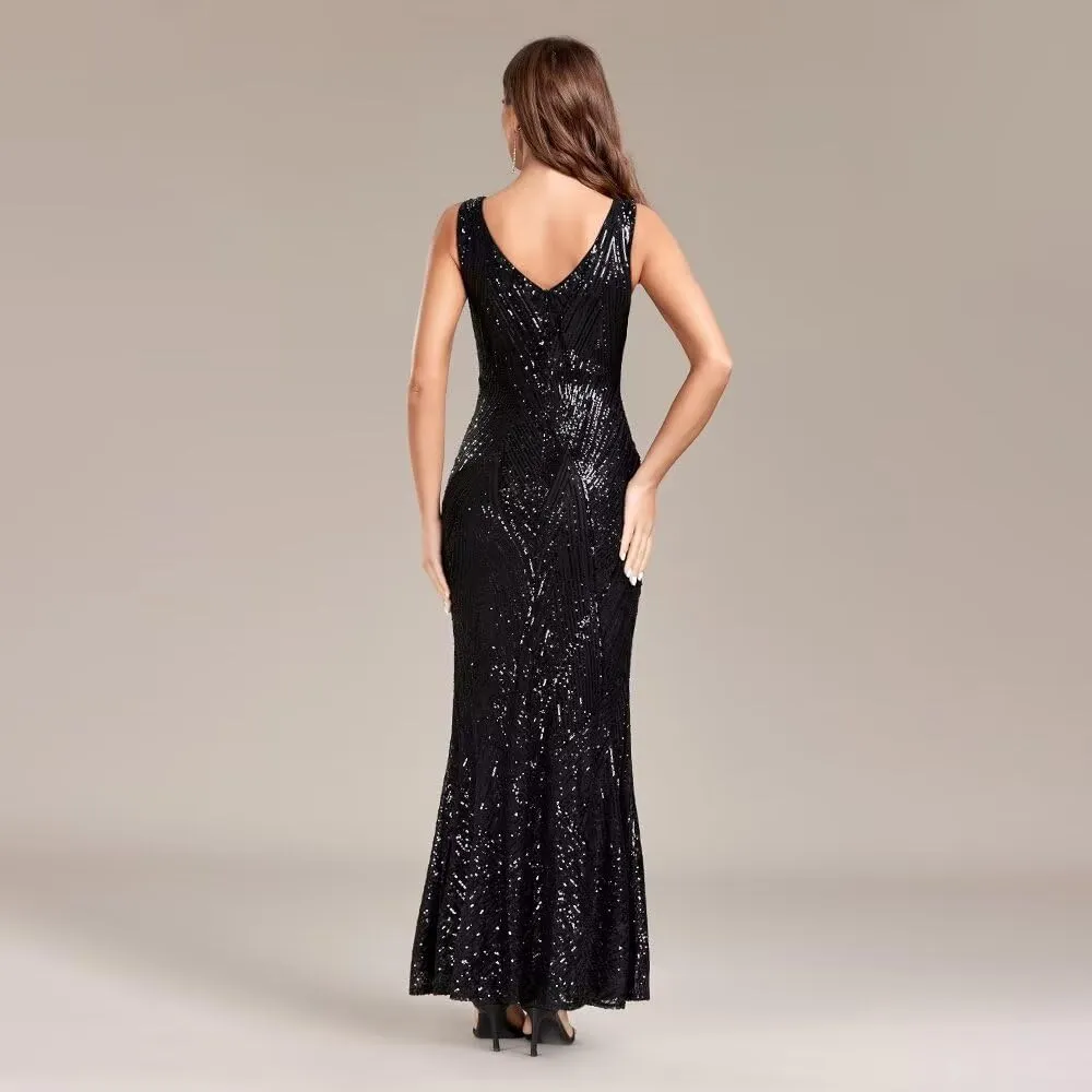 Women's Formal Dress Mermaid Sparkly Evening Gowns Long Sequin Prom Dresses