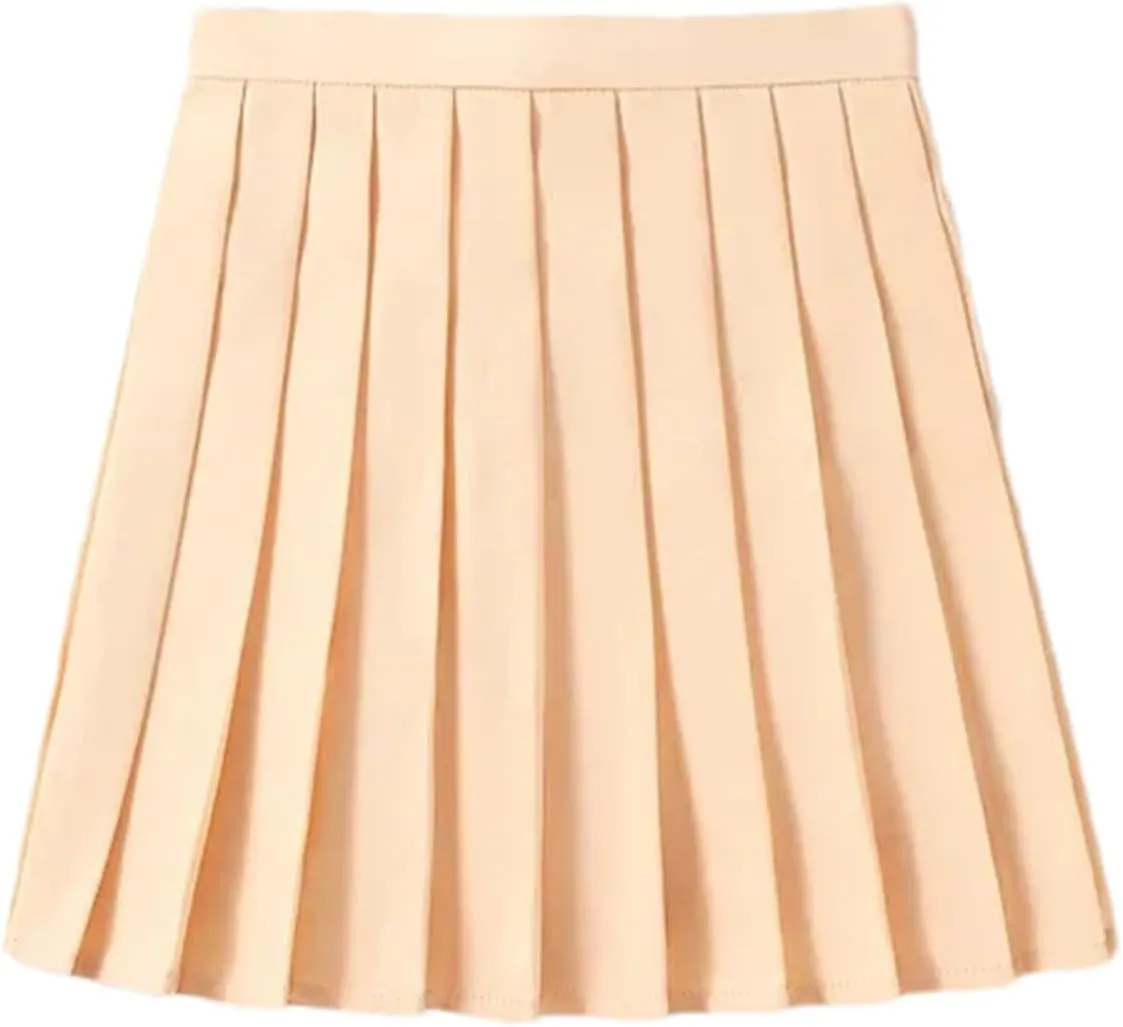 Women's Summer High Waist Pleated Skirt  Plaid School Uniform Student Skirt Lightweight Golf Skirt