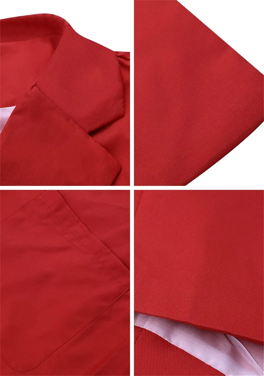 YMING Womens Solid Color Open Front Blazer Long Sleeve Office Jacket Work Cardigan with Pockets Plus Size