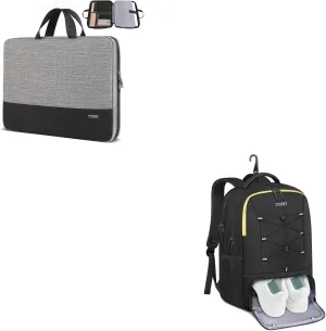 Ytonet Laptop Case 15.6 inch TSA Laptop Bag Laptop Sleeve, Gym Backpack For Men Women Shoe Compartment
